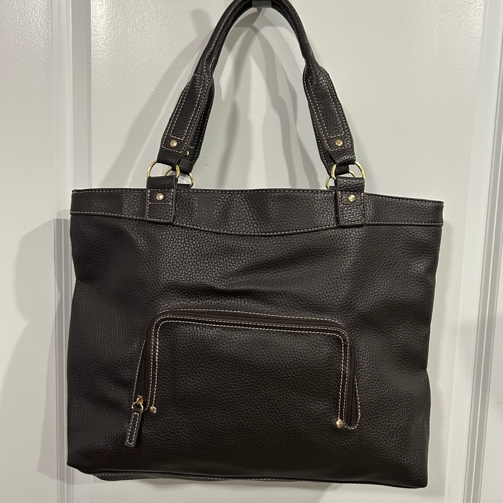 Elegant Black and Purple Women's Bag